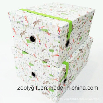 Kundenspezifische Papierspeicherung Geschenkbox mit elastischem Band